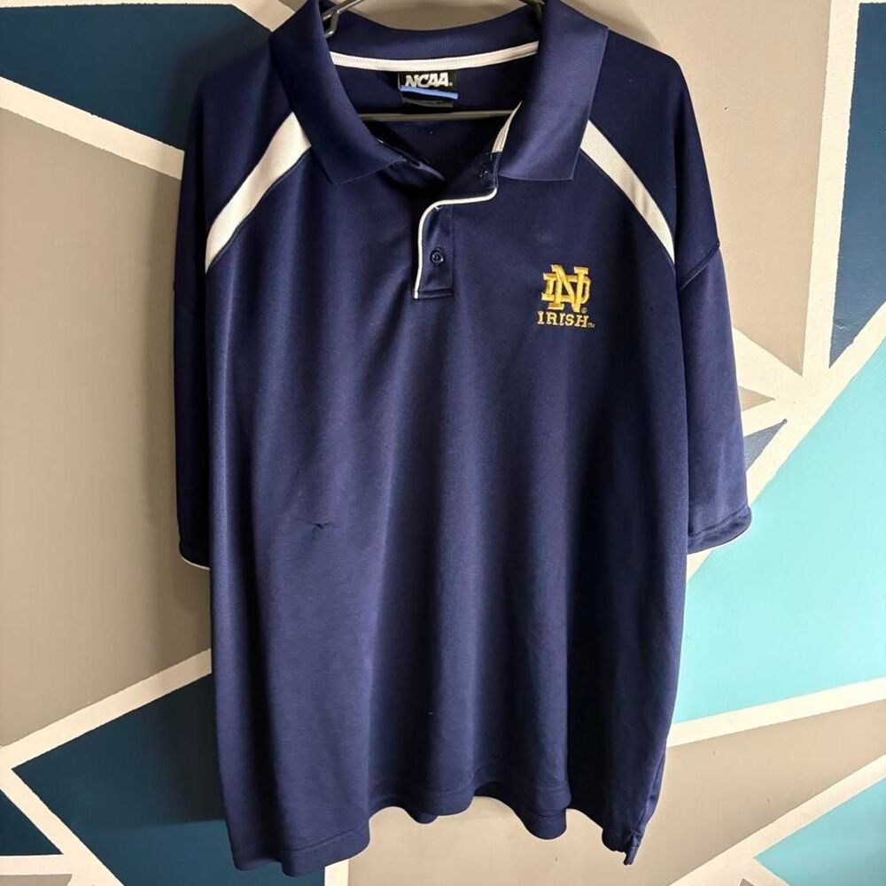 notre dame Ncaa Men's Navy and Blue Polo-shirts